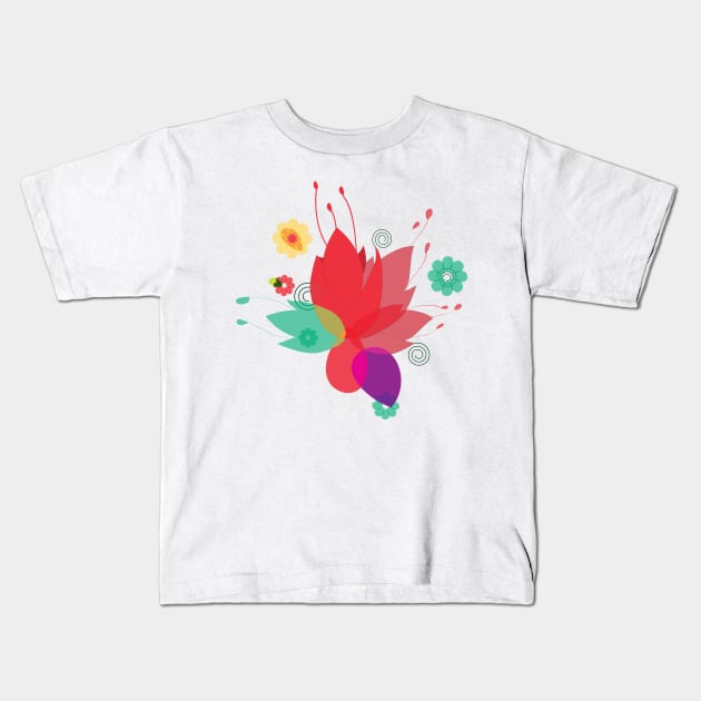 Abstraction of Spring season Kids T-Shirt by emma17